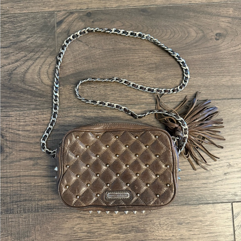Rebecca Minkoff Brown Studded Crossbody Bag